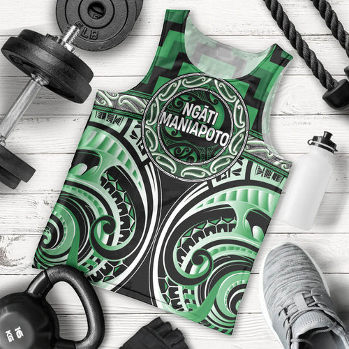 Aotearoa Ngati Maniapoto Personalised Men Tank Top Maori Iwi Poutama Puhoro Tattoo
