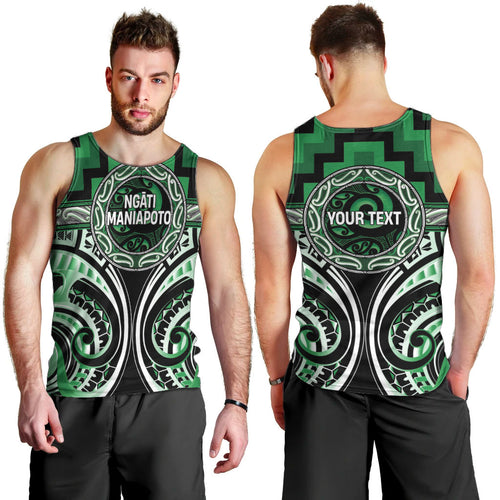Aotearoa Ngati Maniapoto Personalised Men Tank Top Maori Iwi Poutama Puhoro Tattoo