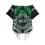 Aotearoa Ngati Maniapoto Personalised Off Shoulder Wrap Waist Top Maori Iwi Poutama Puhoro Tattoo