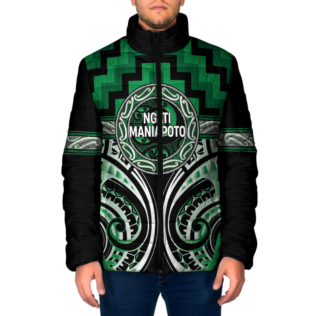 Aotearoa Ngati Maniapoto Personalised Padded Jacket Maori Iwi Poutama Puhoro Tattoo