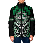 Aotearoa Ngati Maniapoto Personalised Padded Jacket Maori Iwi Poutama Puhoro Tattoo