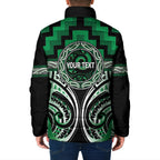 Aotearoa Ngati Maniapoto Personalised Padded Jacket Maori Iwi Poutama Puhoro Tattoo