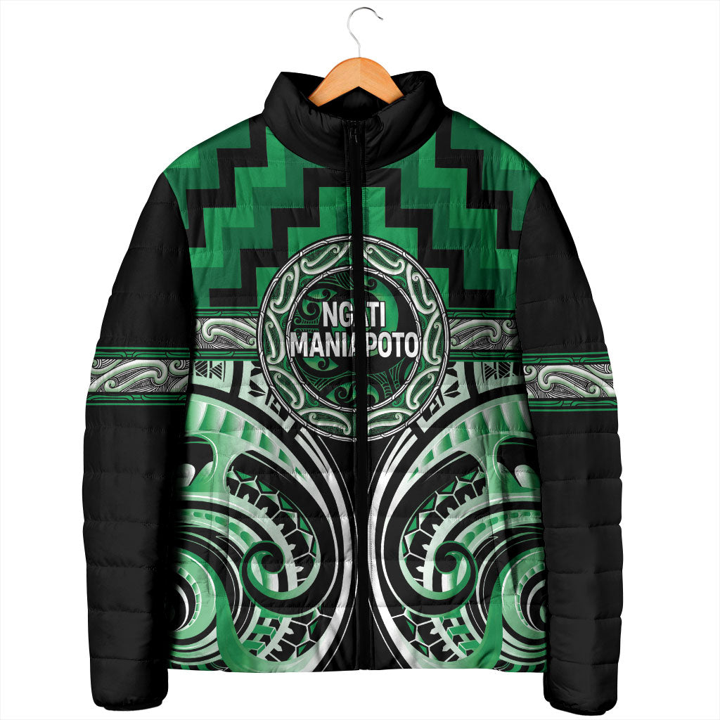 Aotearoa Ngati Maniapoto Personalised Padded Jacket Maori Iwi Poutama Puhoro Tattoo