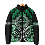 Aotearoa Ngati Maniapoto Personalised Padded Jacket Maori Iwi Poutama Puhoro Tattoo