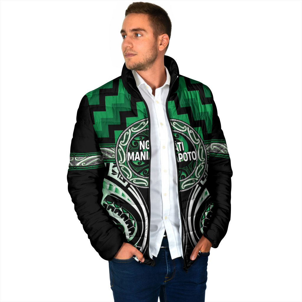 Aotearoa Ngati Maniapoto Personalised Padded Jacket Maori Iwi Poutama Puhoro Tattoo