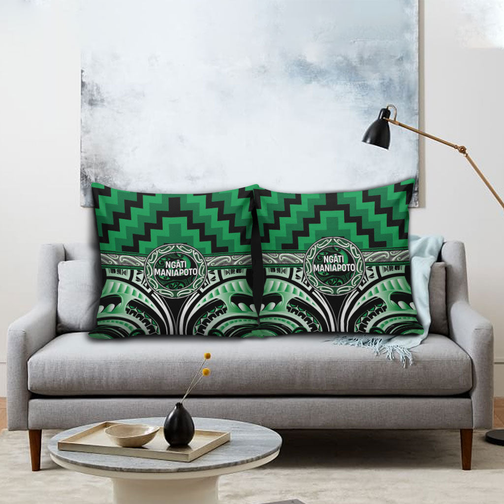 Aotearoa Ngati Maniapoto Pillow Cover Maori Iwi Poutama Puhoro Tattoo