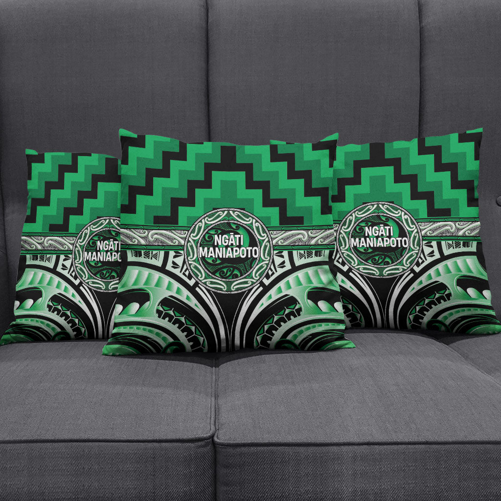 Aotearoa Ngati Maniapoto Pillow Cover Maori Iwi Poutama Puhoro Tattoo