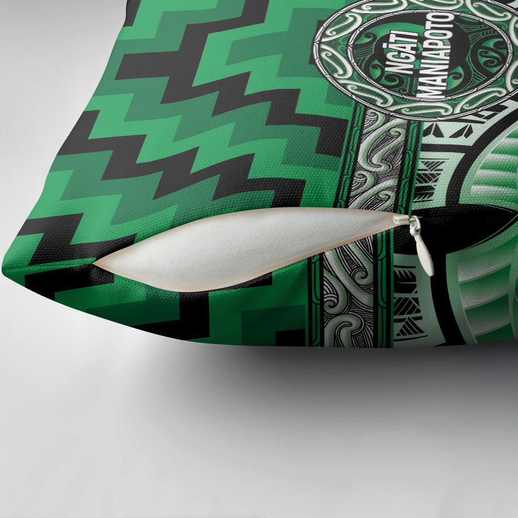Aotearoa Ngati Maniapoto Pillow Cover Maori Iwi Poutama Puhoro Tattoo