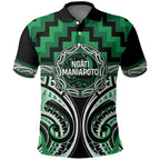 Aotearoa Ngati Maniapoto Personalised Polo Shirt Maori Iwi Poutama Puhoro Tattoo