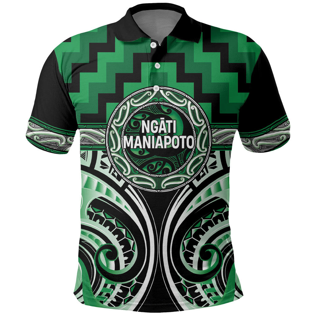 Aotearoa Ngati Maniapoto Personalised Polo Shirt Maori Iwi Poutama Puhoro Tattoo