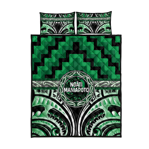 Aotearoa Ngati Maniapoto Quilt Bed Set Maori Iwi Poutama Puhoro Tattoo