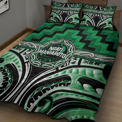Aotearoa Ngati Maniapoto Quilt Bed Set Maori Iwi Poutama Puhoro Tattoo