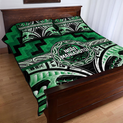 Aotearoa Ngati Maniapoto Quilt Bed Set Maori Iwi Poutama Puhoro Tattoo