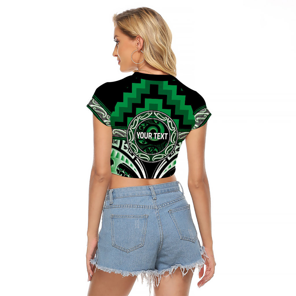 Aotearoa Ngati Maniapoto Personalised Raglan Cropped T Shirt Maori Iwi Poutama Puhoro Tattoo