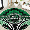 Aotearoa Ngati Maniapoto Round Carpet Maori Iwi Poutama Puhoro Tattoo