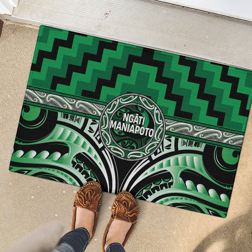 Aotearoa Ngati Maniapoto Rubber Doormat Maori Iwi Poutama Puhoro Tattoo