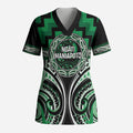 Aotearoa Ngati Maniapoto Personalised Scrub Top Maori Iwi Poutama Puhoro Tattoo