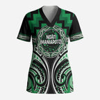 Aotearoa Ngati Maniapoto Personalised Scrub Top Maori Iwi Poutama Puhoro Tattoo