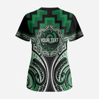 Aotearoa Ngati Maniapoto Personalised Scrub Top Maori Iwi Poutama Puhoro Tattoo