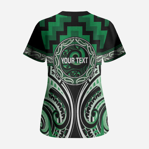Aotearoa Ngati Maniapoto Personalised Scrub Top Maori Iwi Poutama Puhoro Tattoo