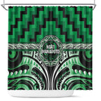 Aotearoa Ngati Maniapoto Shower Curtain Maori Iwi Poutama Puhoro Tattoo