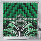 Aotearoa Ngati Maniapoto Shower Curtain Maori Iwi Poutama Puhoro Tattoo