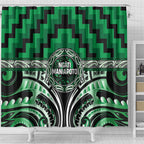 Aotearoa Ngati Maniapoto Shower Curtain Maori Iwi Poutama Puhoro Tattoo