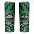 Aotearoa Ngati Maniapoto Personalised Skinny Tumbler Maori Iwi Poutama Puhoro Tattoo