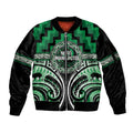 Aotearoa Ngati Maniapoto Personalised Sleeve Zip Bomber Jacket Maori Iwi Poutama Puhoro Tattoo