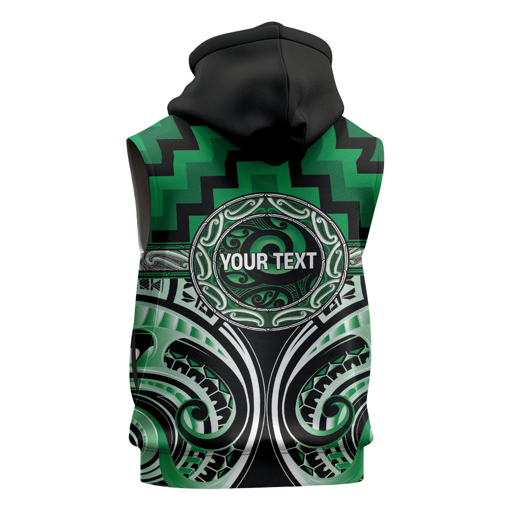 Aotearoa Ngati Maniapoto Personalised Sleeveless Hoodie Maori Iwi Poutama Puhoro Tattoo