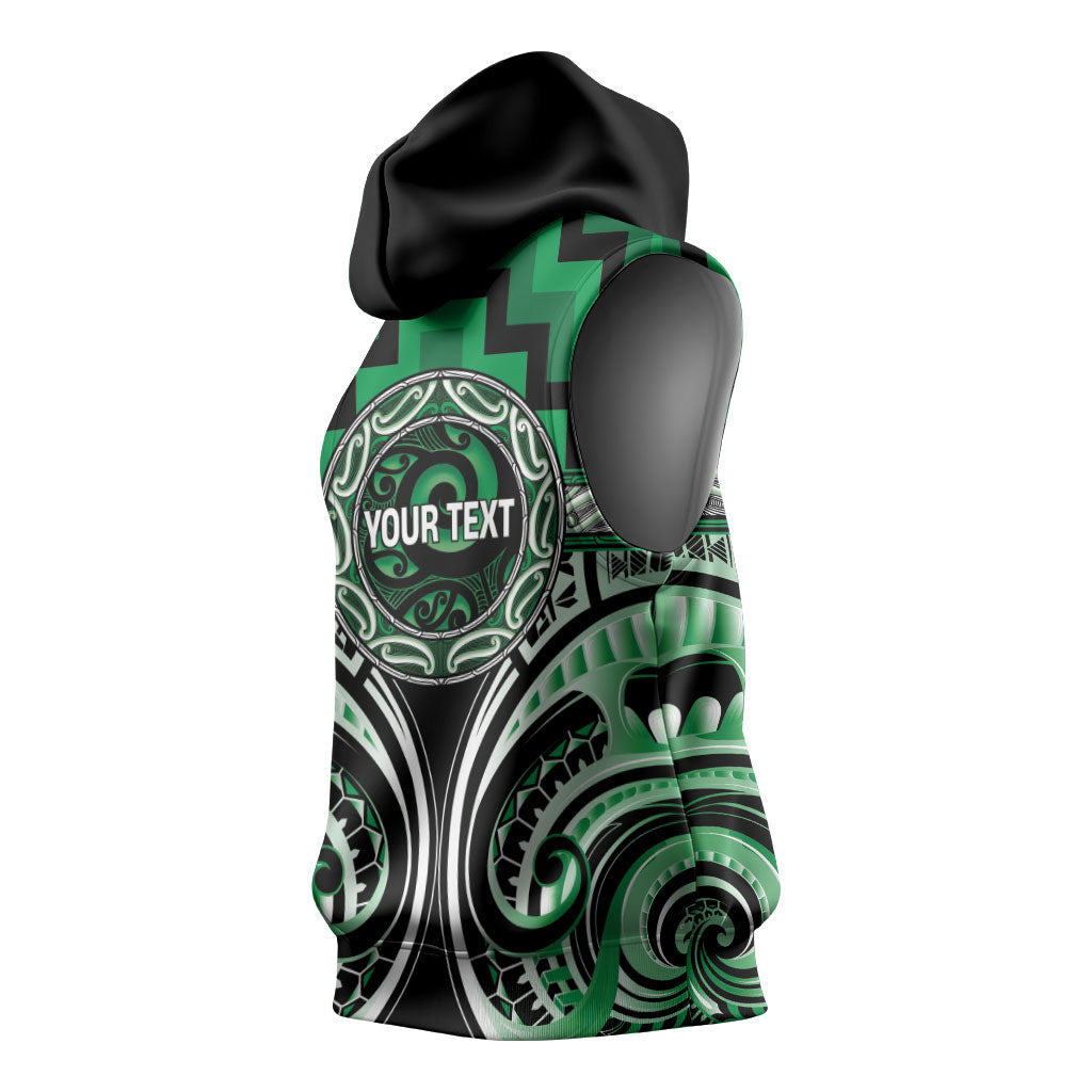 Aotearoa Ngati Maniapoto Personalised Sleeveless Hoodie Maori Iwi Poutama Puhoro Tattoo