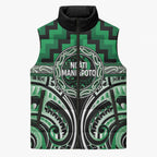 Aotearoa Ngati Maniapoto Personalised Sleeveless Puffer Jacket Maori Iwi Poutama Puhoro Tattoo