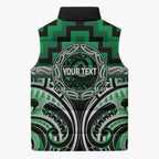Aotearoa Ngati Maniapoto Personalised Sleeveless Puffer Jacket Maori Iwi Poutama Puhoro Tattoo