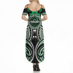 Aotearoa Ngati Maniapoto Personalised Summer Maxi Dress Maori Iwi Poutama Puhoro Tattoo