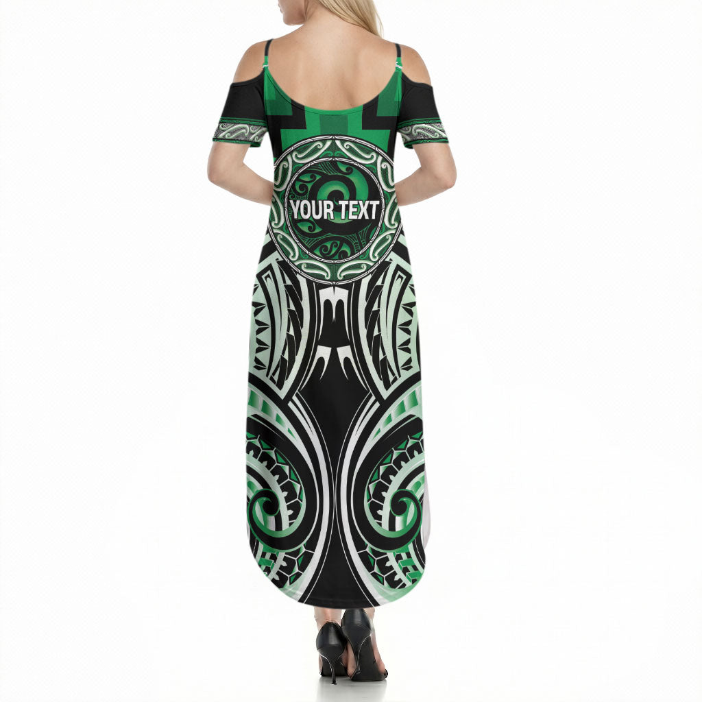Aotearoa Ngati Maniapoto Personalised Summer Maxi Dress Maori Iwi Poutama Puhoro Tattoo