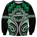 Aotearoa Ngati Maniapoto Personalised Sweatshirt Maori Iwi Poutama Puhoro Tattoo