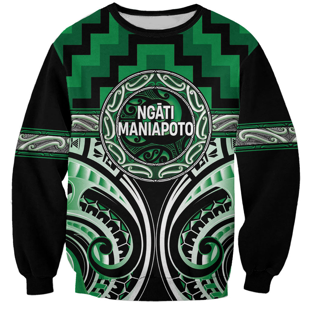 Aotearoa Ngati Maniapoto Personalised Sweatshirt Maori Iwi Poutama Puhoro Tattoo