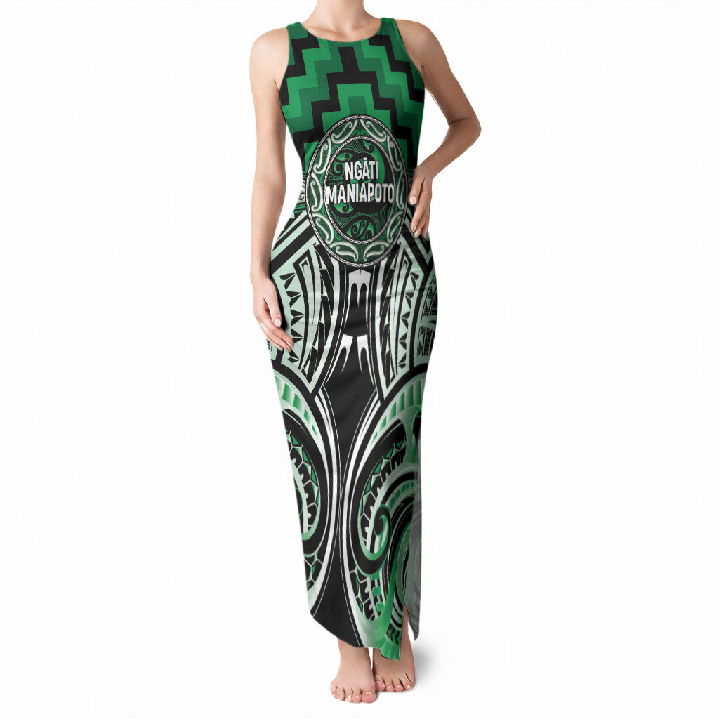 Aotearoa Ngati Maniapoto Personalised Tank Maxi Dress Maori Iwi Poutama Puhoro Tattoo