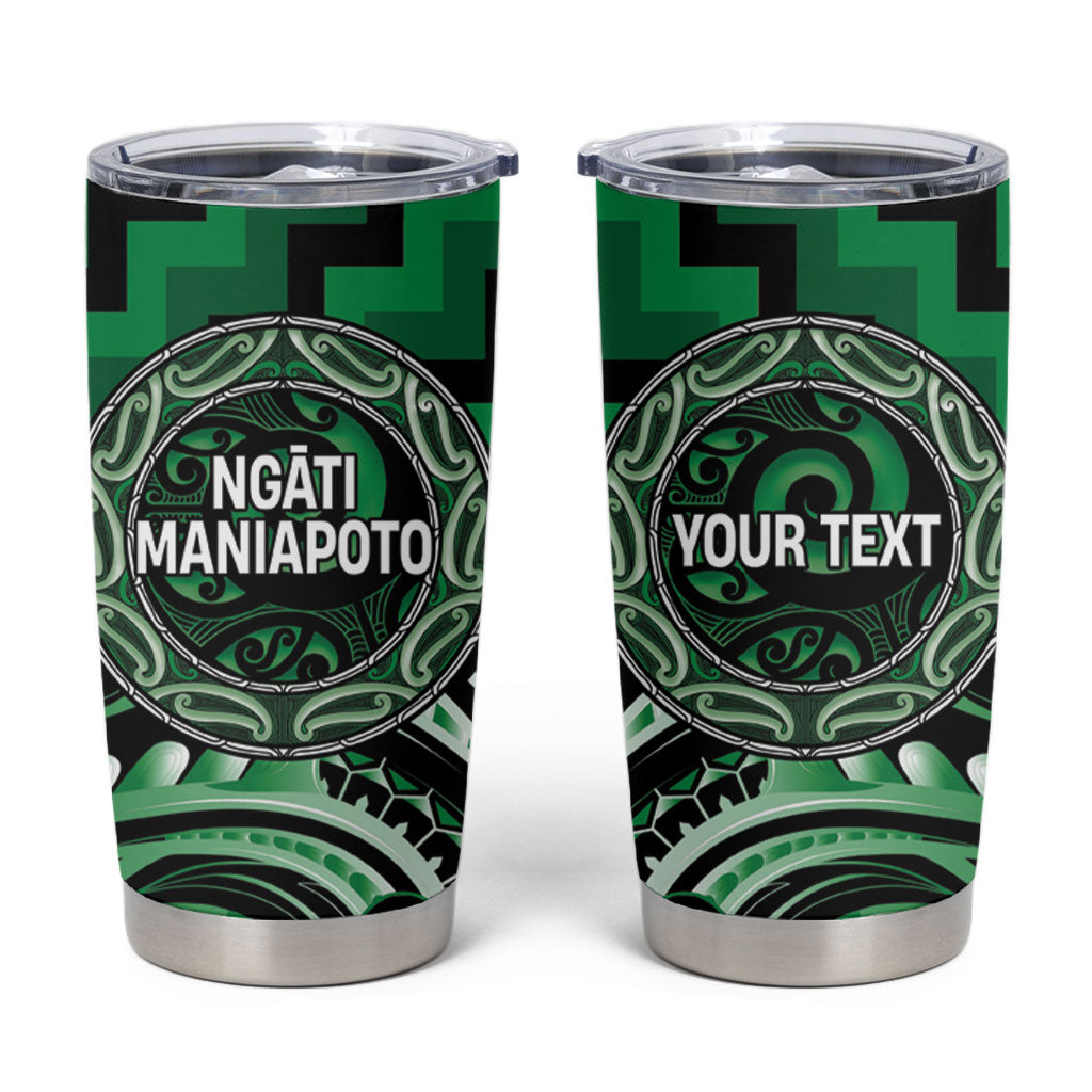 Aotearoa Ngati Maniapoto Personalised Tumbler Cup Maori Iwi Poutama Puhoro Tattoo