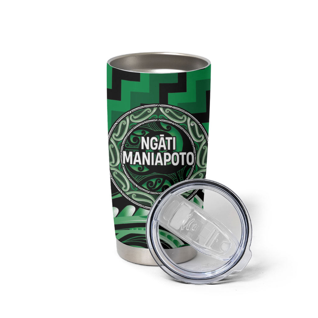 Aotearoa Ngati Maniapoto Personalised Tumbler Cup Maori Iwi Poutama Puhoro Tattoo