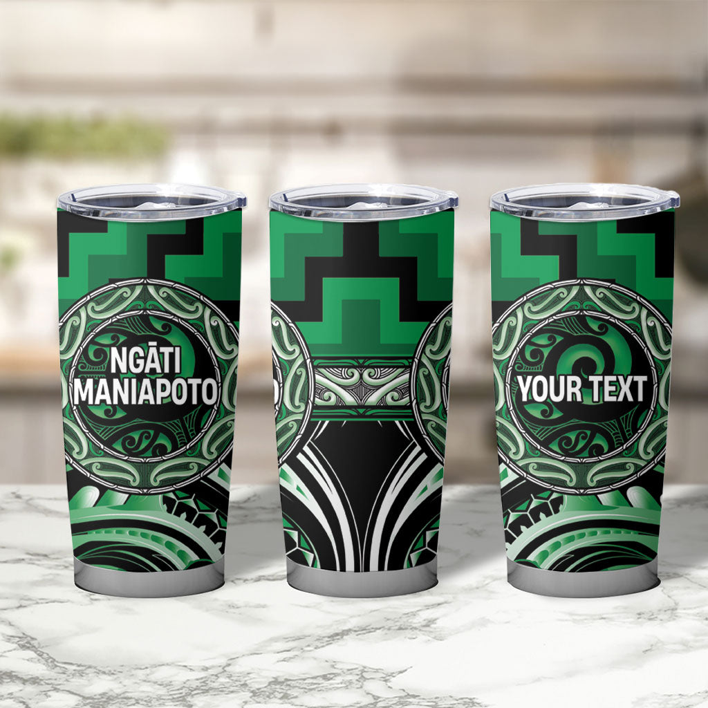 Aotearoa Ngati Maniapoto Personalised Tumbler Cup Maori Iwi Poutama Puhoro Tattoo
