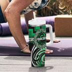 Aotearoa Ngati Maniapoto Personalised Tumbler With Handle Maori Iwi Poutama Puhoro Tattoo