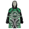 Aotearoa Ngati Maniapoto Personalised Wearable Blanket Hoodie Maori Iwi Poutama Puhoro Tattoo