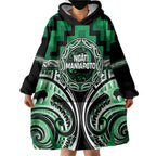 Aotearoa Ngati Maniapoto Personalised Wearable Blanket Hoodie Maori Iwi Poutama Puhoro Tattoo