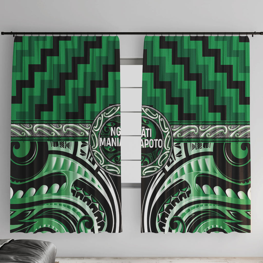 Aotearoa Ngati Maniapoto Window Curtain Maori Iwi Poutama Puhoro Tattoo