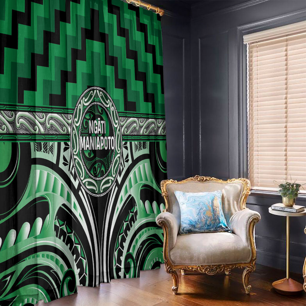 Aotearoa Ngati Maniapoto Window Curtain Maori Iwi Poutama Puhoro Tattoo