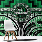 Aotearoa Ngati Maniapoto Window Curtain Maori Iwi Poutama Puhoro Tattoo