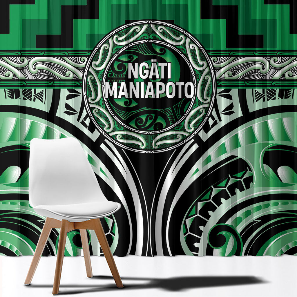 Aotearoa Ngati Maniapoto Window Curtain Maori Iwi Poutama Puhoro Tattoo