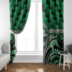 Aotearoa Ngati Maniapoto Window Curtain Maori Iwi Poutama Puhoro Tattoo