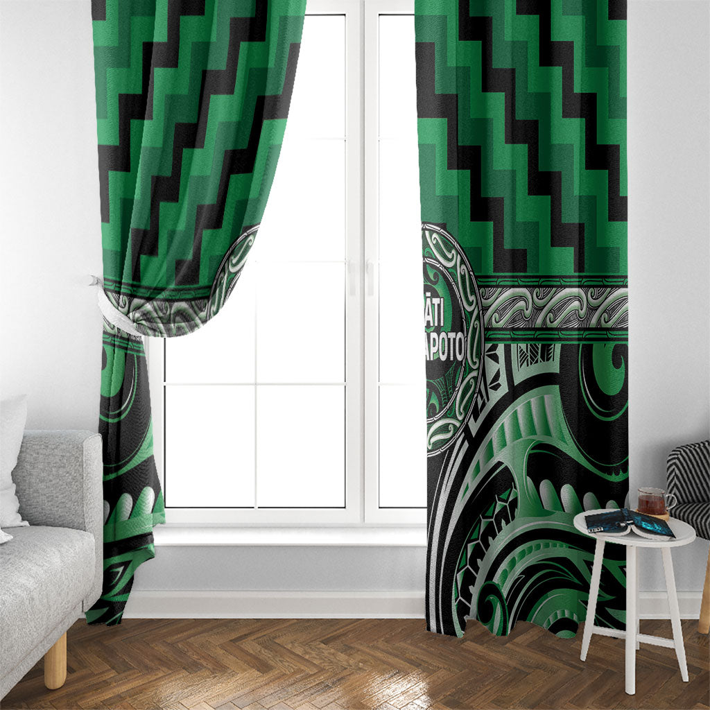 Aotearoa Ngati Maniapoto Window Curtain Maori Iwi Poutama Puhoro Tattoo